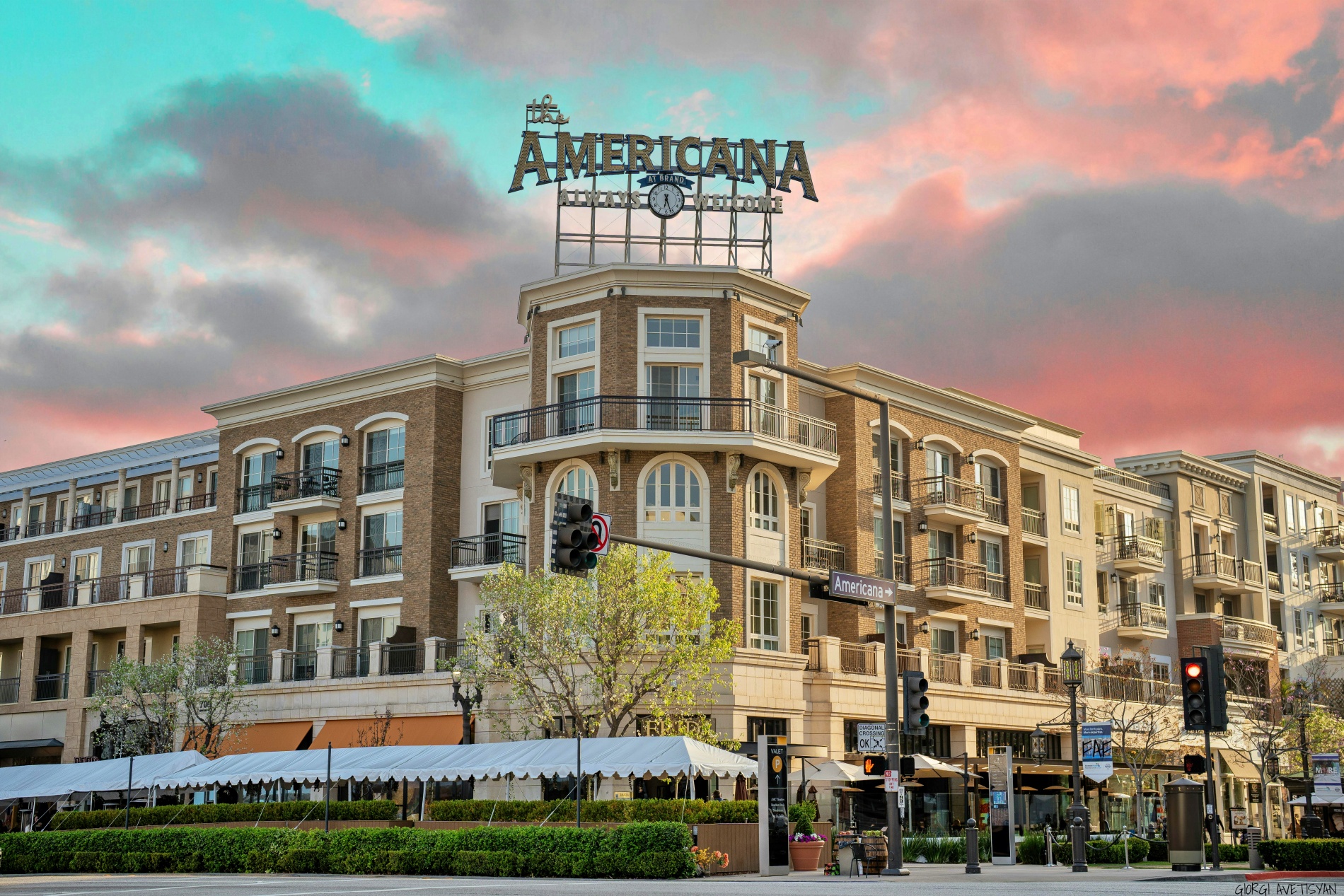 Americana outdoor shopping mall in Glendale, California